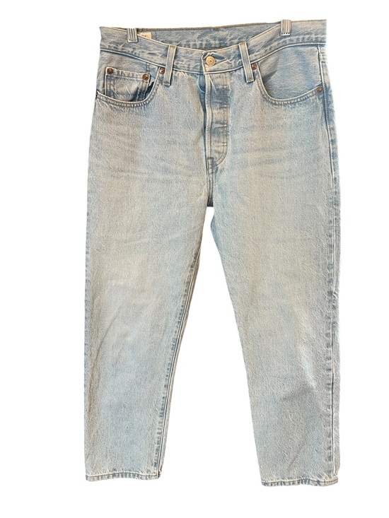 Levi's Denim - Levi 501 Light Wash Straight Cropped Jeans